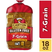 Canyon Bakehouse 7-Grain Sandwich Bread, Gluten Free Bread, 100% Whole Grain, Frozen, 18 oz Loaf