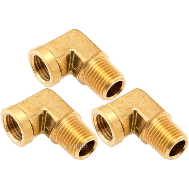 Vixen Horns 1 4 Npt Male To 1 4 Npt Female L Shape Elbow 90 Degree Brass Fitting For Train Air Horn Tanks 3 Pack Vxa7214 3 Walmart Com Walmart Com
