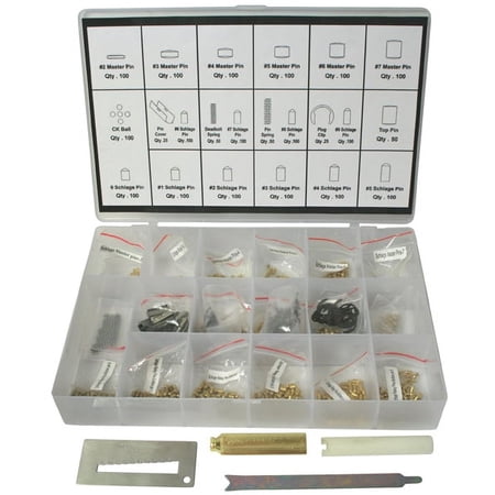Schlage Rekey Pin Kit Locksmith Tool Box SR-004 100 Pin Kit with Tools