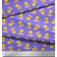 thumbnail image 2 of Soimoi Poly Georgette Fabric Cup,Plate & Chick Cartoon Print Fabric by Yard 52 Inch Wide, 2 of 3