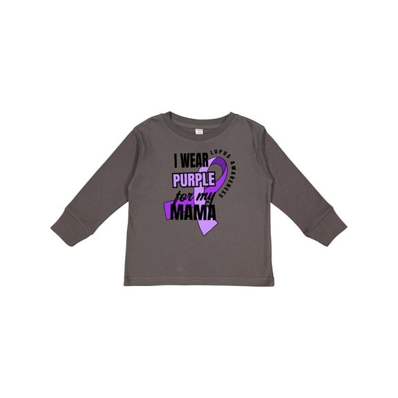 Inktastic I Wear Purple For My Mama Lupus Awareness Boys or Girls Long Sleeve Toddler T-Shirt