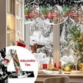 thumbnail image 5 of Christmas Dog Tie Up Valances Curtain, Winter Truck Pine Tree Berry Snowing Black Adjustable Rod Pocket Short Window Treatment Tie Up Curtains Valances for Kitchen Living Room Bathroom 60x18 Inches, 5 of 9