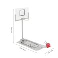 thumbnail image 4 of Basketball Machine Miniature Office Desktop Ornament Portable Decoration Basketball Hoop Toy Board Game for Basketball Lovers, Sliver, 4 of 9