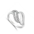 thumbnail image 4 of White Cubic Zirconia Elegant Wave Cutout Ring 925 Sterling Silver Band Jewelry Female Male Size 9, 4 of 4