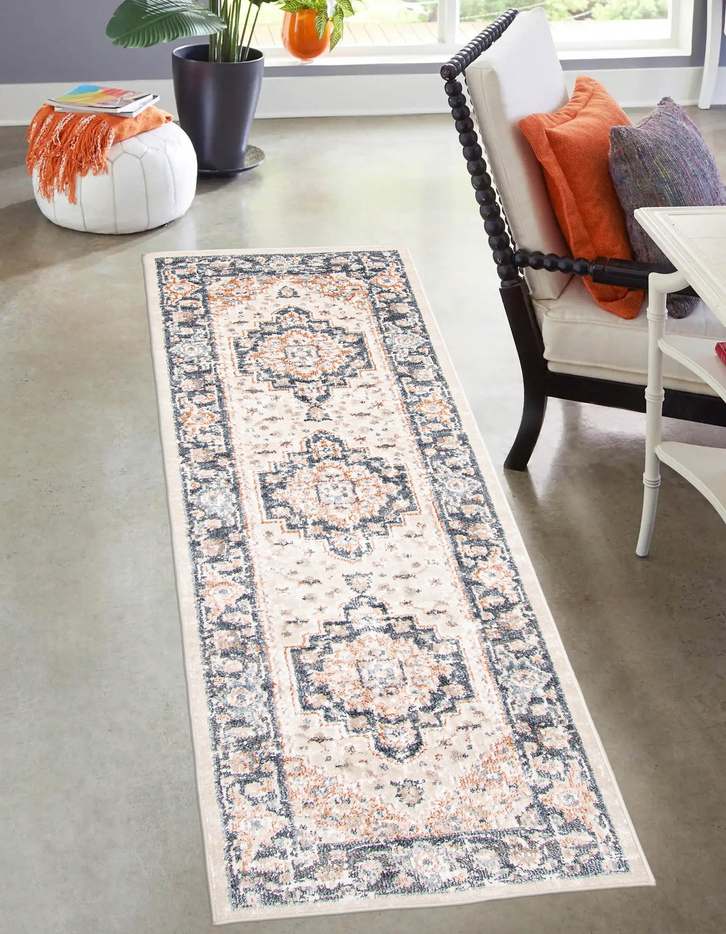 ECARPET Heriza Tapis de Couloir Traditionnel pour Salon, Chambre, Salle A Manger, Entrée, Couloir et Plus Encore.