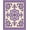 Purple, Pattern 1, variant on ODIKA 4'x6' Machine Washable Non-Slip Area Rug, Vintage Distressed Medallion with Subtle Retro Accents High Traffic Rug, Purple, 362781