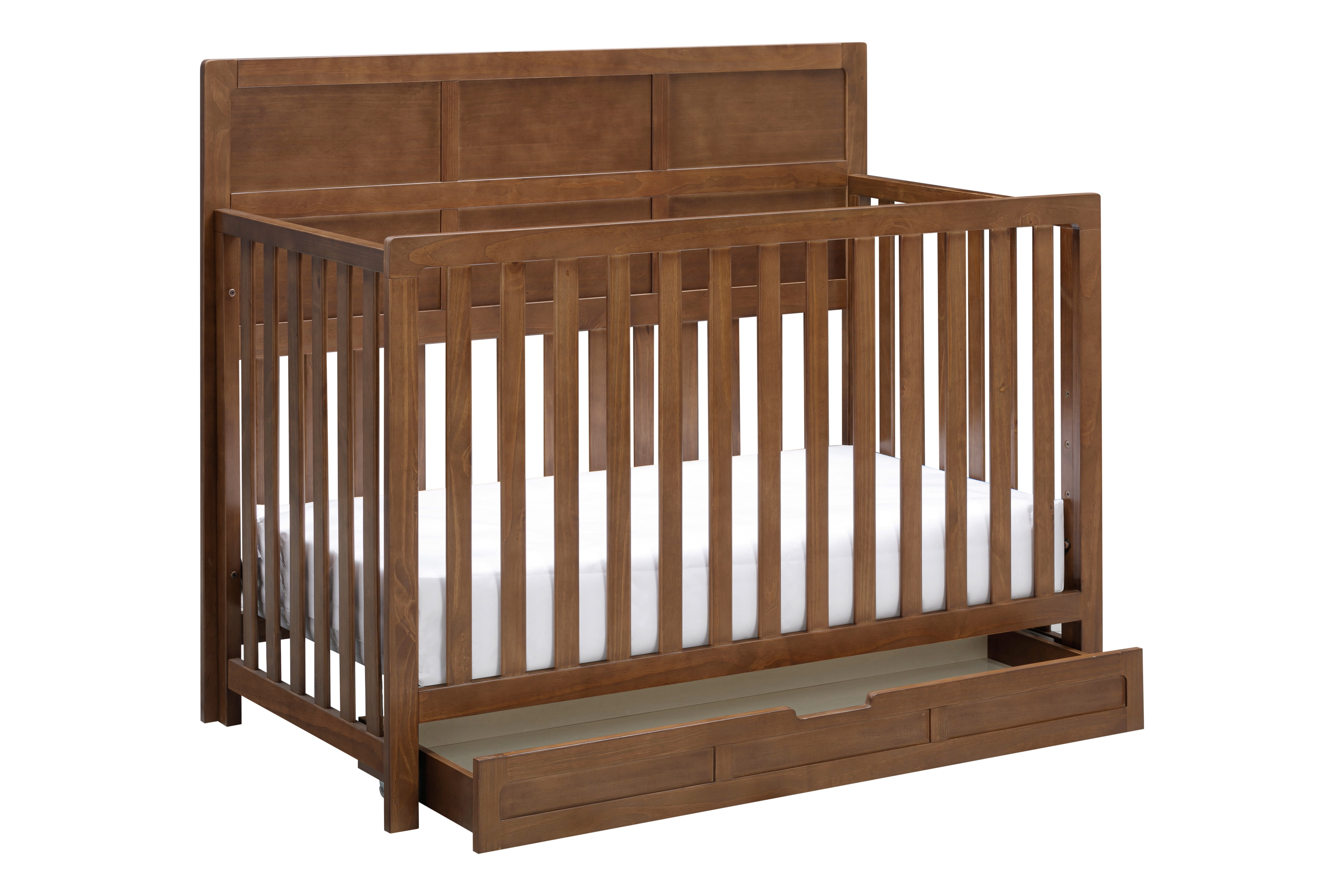 Suite Bebe Reign 4-in-1 Full Panel Crib in Walnut