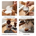 thumbnail image 5 of ZZyuan Round Coffee Filter Paper Puck Screen Filter Sheets Disposable Natural Wood Pulp Coffee Filters Pot Drip Coffee Maker 100 Counts, 5 of 9