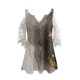 thumbnail image 4 of ICHUANYI Clearance Fashion Woman Causal Zipper Neck Printing Blouse Lace Short Sleeve T-Shirt Summer Tops(Gray, XL) ICHUANYI WER2023081000424, 4 of 4