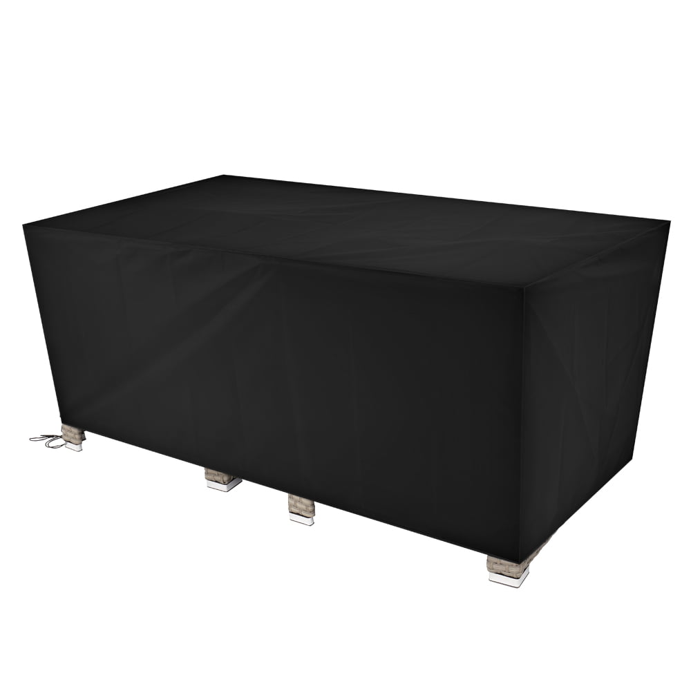 Veryke 66" L x 37" W x 27" H Rectangular Patio Furniture Cover for Outdoor Table Lounge Sofa, Waterproof Anti-UV Black