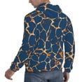 thumbnail image 6 of Pofeuu Giraffe Skin Print Mens Casual Hooded Collar Drawstring Hoodies Pullover Sweatshirts Casual Long Sleeve Shirts-3X-Large, 6 of 7