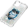 thumbnail image 6 of Compatible with iPhone 11 Case Liquid Glitter Cute Stylish Slim Silicone Quicksand Sparkle Shockproof Protective for Women Girls Case for iPhone 11 6.1 inch Pearl Owl YB, 6 of 12