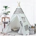 thumbnail image 1 of Tienda de campaña infantil para niños y niñas Fabric Teepee Cotton Canvas, 1 of 2