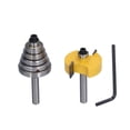 thumbnail image 2 of Rabbet Router Bit, Practical Carbon Steel + Alloy 1/4in Shank Backlash Resistance Milling Cutter Routers Bits  for Wood, 2 of 7