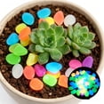 thumbnail image 5 of Glow in The Dark Pebbles Colorful Luminous Garden Stones Decorative Glow Rocks for Garden Path Aquarium Tank Succulent Planter and Outdoor Night Decor, 5 of 8