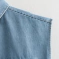 thumbnail image 6 of Chenyin Women's Sleeveless Denim Shirt Summer Solid Color Big Pockets Jeans Shirt Womens Button Cardigan Tops S-L, 6 of 9