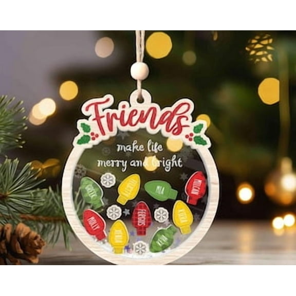 Personalized Best Friend Ornament Christmas, Custom Friends Ornament, Friends Keepsake, Friend Group Gift, Friends ornament, Friendship Gift