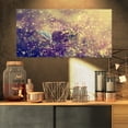 thumbnail image 1 of Blue Butterfly And Purple Flowers - Large Floral Canvas Art Print, 1 of 3