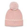 thumbnail image 3 of Time and Tru Women's Whipstitch Beanie, One Size, Pink, 3 of 5
