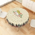 thumbnail image 5 of Nanqianyi Christmas Tree Gifts Round Tablecloth,60 Inch,Washable Polyester Table Cover for Indoor Outdoor Party Decor, 5 of 5