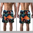 thumbnail image 3 of luoweisi Men's Beach Shorts Quick Dry Swim Trunks with Mesh Lining Fish XL, 3 of 5
