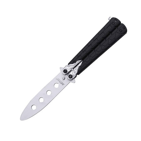 NEW! Mtech Black/Silver Practice Butterfly Balisong Knife - NO