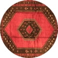 thumbnail image 1 of Ahgly Company Indoor Round Medallion Orange Traditional Area Rugs, 7' Round, 1 of 1