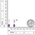 thumbnail image 6 of Gem Stone King 925 Silver and 10K Yellow Gold Purple Amethyst Earrings for Women | 2.30 Cttw | Gemstone February Birthstone | Oval 8X6MM, 6 of 6