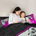 thumbnail image 5 of Manfei Modern Gamepad Gamer Queen Comforter Set,Circle Dots Bedding Sets,Gray Pink Black Bedding Comforter Set For Boys Kids,Ultra Soft Home Decor Reversible,3-Piece, 5 of 8