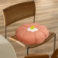 thumbnail image 6 of Pumpkin Shaped Futon Cushion 17.71x17.71x4.72in Thickened Seat Pad with Flock Cover, Multi-Functional Back Support Pillow for Living Room Bedroom Sofa(Pink), 6 of 6