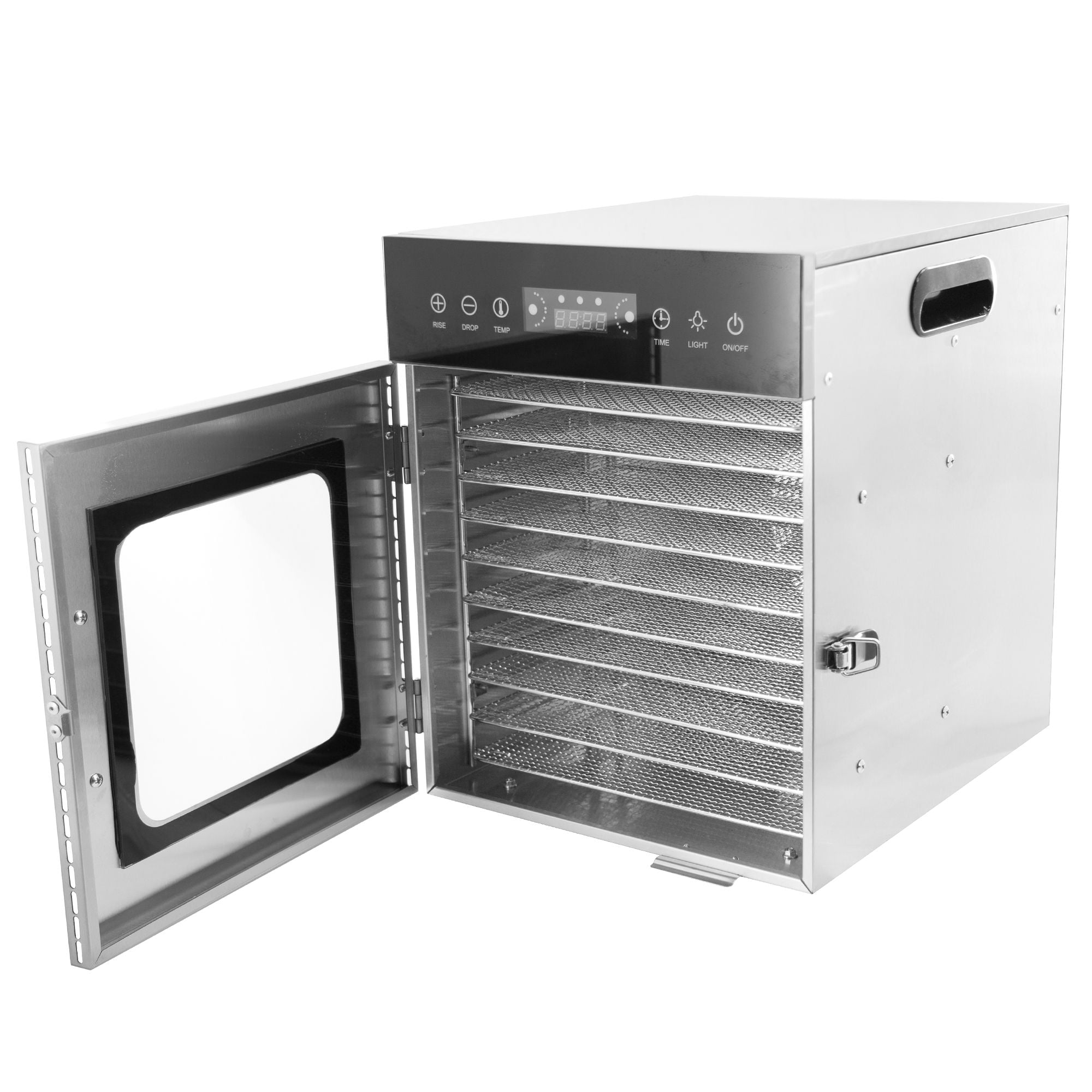 Cercker Food-Dehydrator Machine 8 Stainless Steel Trays, 500W Dehydrator  for Herbs, Meat Dehydrator for Jerky, 190ºF Temperature Control, 24H