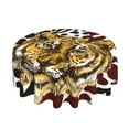 thumbnail image 2 of XMXT Waterproof Round Table Cloth, Tiger Pen Drawing Tablecloth Polyester Table Cover for Home Kitchen Dining Party Room Decor, 60 inches, 2 of 8