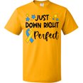 thumbnail image 3 of Inktastic Just Down Right Perfect Down Syndrome Awareness Ribbon T-Shirt, 3 of 5