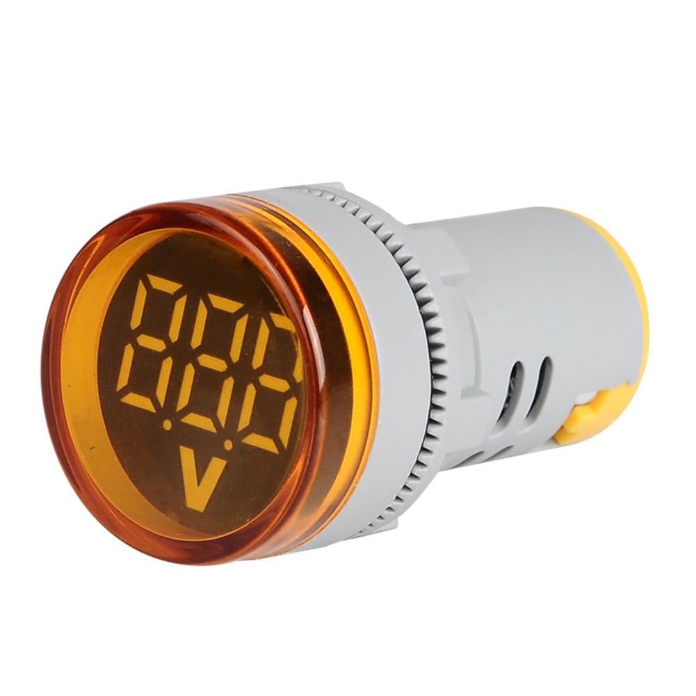 Tiyuyo 220V AC Round LED Digital Display Voltage Meter Ampermeter