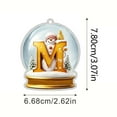 thumbnail image 3 of dajkiuy 26 Letters Christmas Tree Decoration Pendant, Yellow Crystal Ball Personalized DIY Christmas Ornaments, Acrylic Christmas Decoration Xmas Tree Hanging Decor, 3 of 4