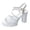 White, variant on HSMQHJWE Beach Sandals for Women Flip Flops Chunky High Heels OpenToe Block Dress Bridal Party Wedding Shoes