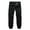 36 Black, variant on UDIYO Men Cargo Pants Solid Color Zipper Fly Multi Pockets Drawstring Elastic Waist Streetwear Bottoms Ankle Tied Trousers for Working