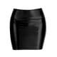 thumbnail image 4 of Minifalda Prolriy para mujer, color liso, con cara brillante, estilo carnaval, con cola de pez, cruzada en la cadera, media falda, color negro, talla M, 4 of 4
