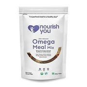 Nourish You Organic Cold Milled Omega Meal Mix Powder | Complete Plant-Based Nutrition | Omega 3 & 6 Source | Protein-Rich | High Fiber & Antioxidant Blend | 200G (Pack O