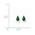 thumbnail image 2 of 14K White Gold Earring Stud Women'S Tourmaline (Green) Pear Green 6 mm 3, 2 of 2
