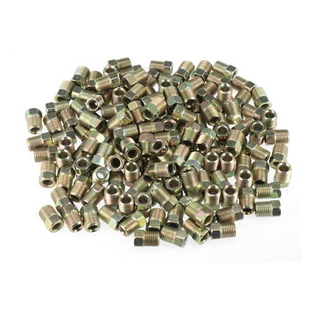Unique Bargains 150pcs 3/8 Inch-24 Threads Car Brake Line Nut Fittings for 3/16 Steel Brake Line Tubing for Car