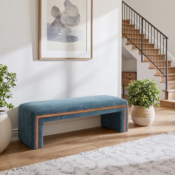 Scatola Bench Blue Bench, Modern Style, Seats up to 2, Plywood, Indoor Living
