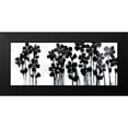 thumbnail image 2 of Wyatt Jr., Norman 14x8 Black Modern Framed Museum Art Print Titled - Black Flowers on White I, 2 of 5