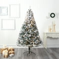 thumbnail image 5 of Nearly Natural 7ft. Flocked Rock Springs Spruce Artificial Christmas Tree with 350 Clear LED Lights and 800 Bendable Branches, 5 of 7