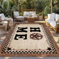 thumbnail image 2 of Western Texas Star Vintage Outdoor Rug for Patio/Deck/Porch, Non-Slip Large Area Rug 4 x 6 Ft, HOME Buffalo Plaid Brown Farmhouse Indoor Outdoor Rugs Washable Area Rugs, Camping Rug Carpet Runner, 2 of 8