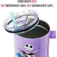 thumbnail image 4 of Silver Buffalo Disney Nightmare Before Christmas by Tim Burton Jack Skellington Stainless Steel Tumbler with Handle and Straw, Fits in Standard Cup Holder, 40 Ounces, 4 of 8