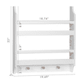 thumbnail image 6 of STAROUS 2-Tier Hanging Bookshelves for Wall Decor and Storage Floating Nursery Book Shelves with Hooks, Wall Mounted Baby Book Shelf, 6 of 6