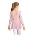 thumbnail image 2 of iiniim Cheer Leader Girls Contrast Color Cold Shoulder Cheerleading Uniform Dress Birthday Party Pink 8, 2 of 7