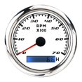 thumbnail image 1 of Velocímetro Universal 12v/24v Cuentakilómetros 85mm 0-7000rpm Blanco, 1 of 5