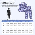 thumbnail image 4 of Lsque flower Skull starry sky Pattern Long Sleeve Pajama Set for Men - Soft 2-Piece Sleepwear and Loungewear Set with Pockets, Comfy Nightwear-Small, 4 of 7